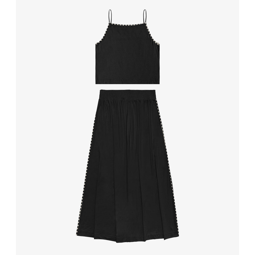 Conjunto Feminino Blusa Com Saia Midi Endless Preto Conjunto Feminino Blusa Com Saia Midi Endless Preto