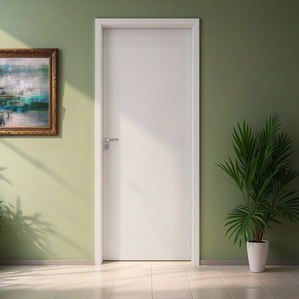 Kit Porta de Madeira 210x62cm Batente 11cm Lisa Primer Uniportas Abertura Esquerda Esquerda Kit Porta de Madeira 210x62cm Batente 11cm Lisa Primer Uniportas Abertura Esquerda Esquerda