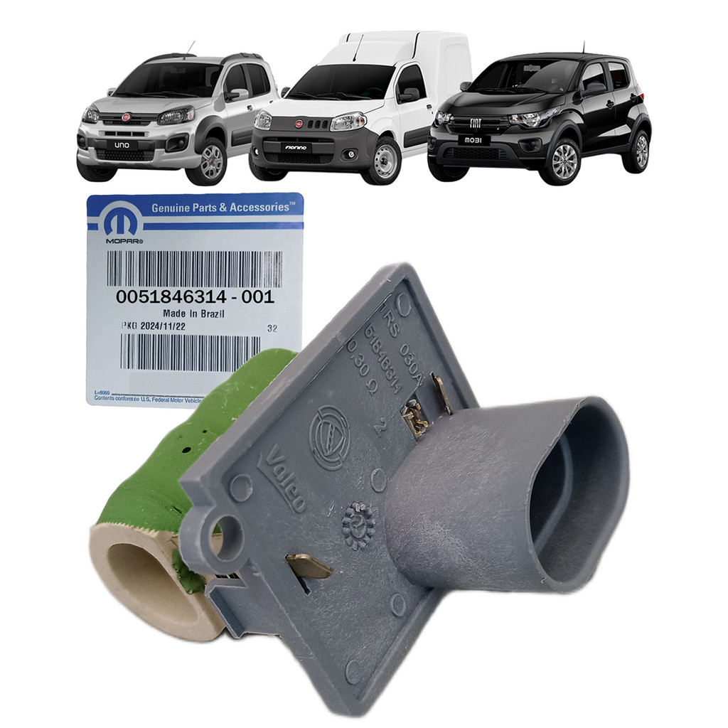 Resistência Eletroventilador Fiat Grand Siena 2012 A 2021 Resistência Eletroventilador Fiat Grand Siena 2012 A 2021