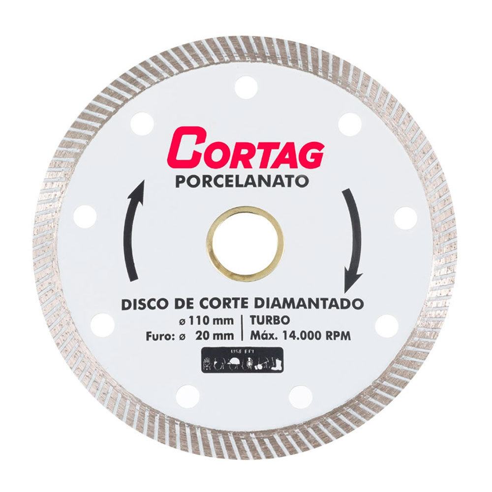 Disco diamantado turbo 110 mm para porcelanato – Cortag Disco diamantado turbo 110 mm para porcelanato – Cortag