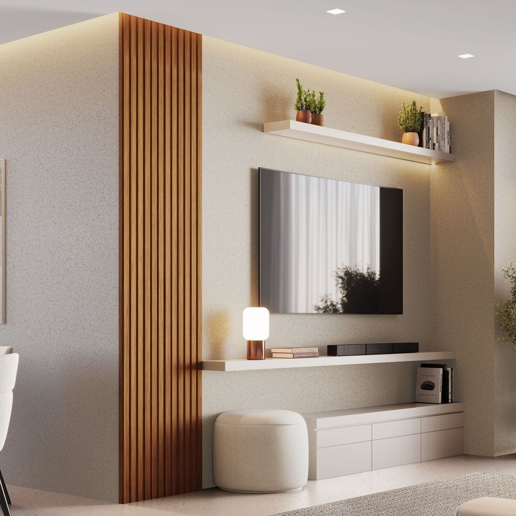 Painel Ripado Milão 2,50×0,58×3,3mm(1,45)m² Ecorevest Freijó Painel Ripado Milão 2,50×0,58×3,3mm(1,45)m² Ecorevest Freijó