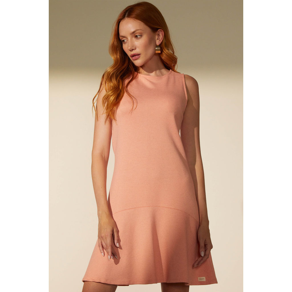 Vestido Sem Mangas Feminino Comfy Marialícia Laranja Vestido Sem Mangas Feminino Comfy Marialícia Laranja