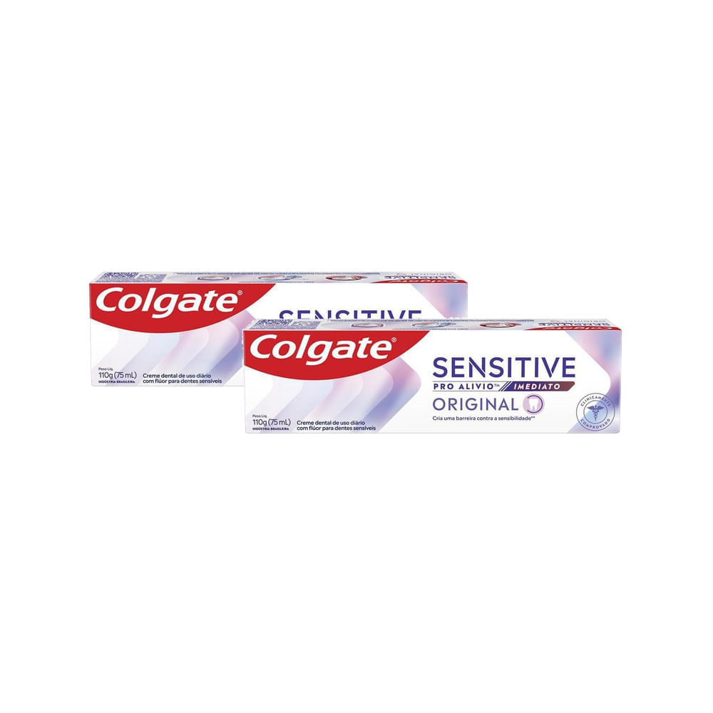 Kit 2 Creme Dental Colgate Sensitive Pro Alívio Original 110g Kit 2 Creme Dental Colgate Sensitive Pro Alívio Original 110g