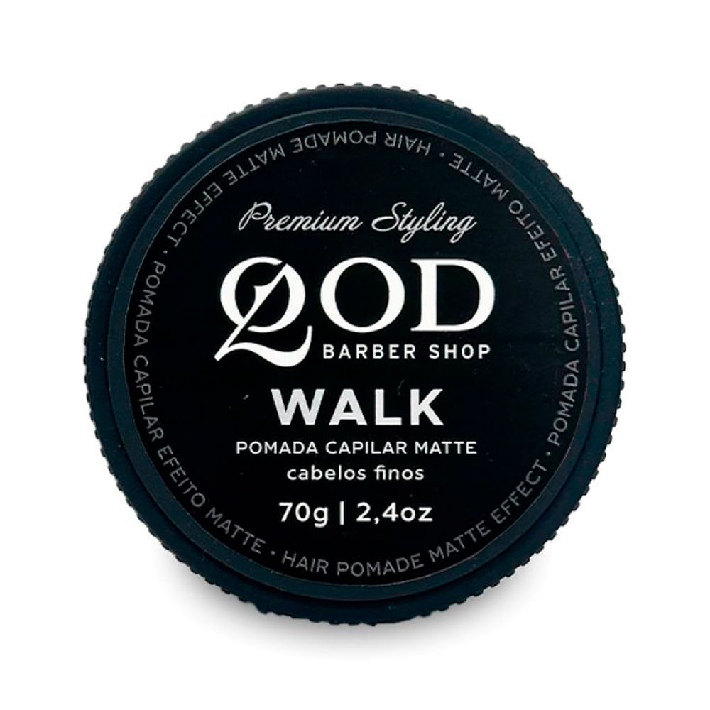 Pomada Capilar QOD Barber Shop Walk Fixação Média 70g Pomada Capilar QOD Barber Shop Walk Fixação Média 70g