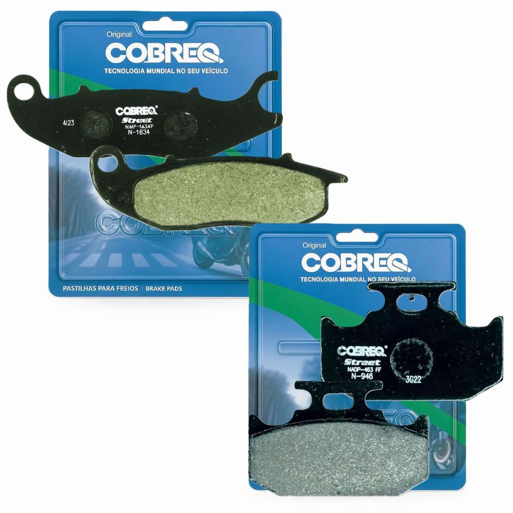 Kit Pastilhas de Freio Crosser 150 Abs / Lander 250 2016-2026 Cobreq Kit Pastilhas de Freio Crosser 150 Abs / Lander 250 2016-2026 Cobreq