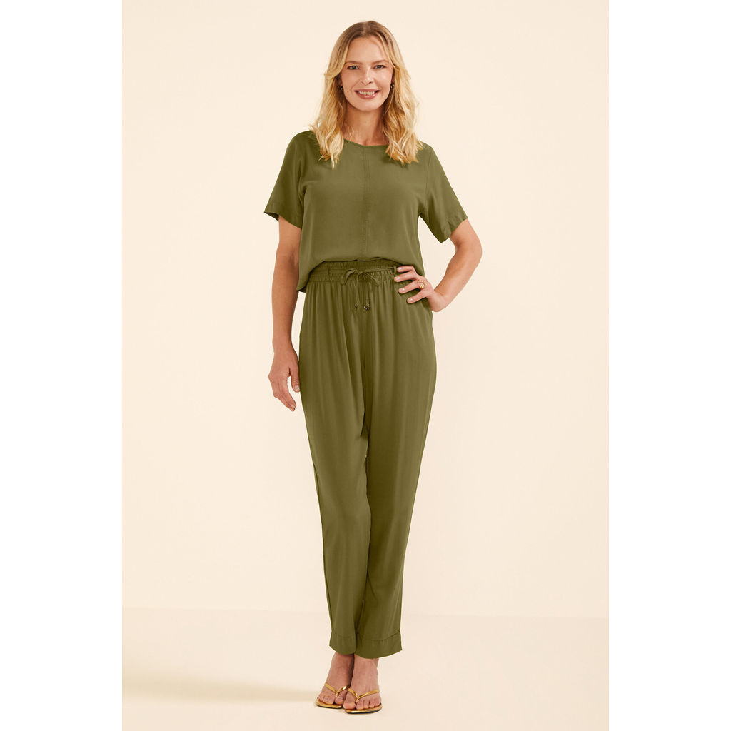 Conjunto Feminino Monocromático Viscose Marialícia Verde Conjunto Feminino Monocromático Viscose Marialícia Verde
