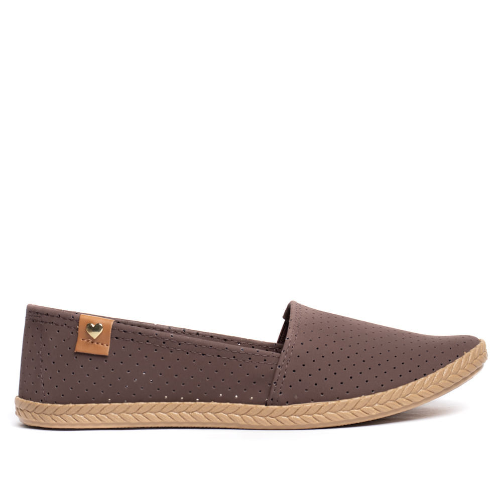 Sapatilha Feminina Moleca Nobuck Microfuros Marrom Sapatilha Feminina Moleca Nobuck Microfuros Marrom