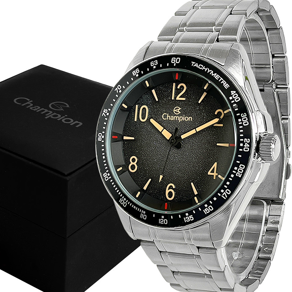 Relógio Champion Masculino Prata Prova Dágua Original Luxo Relógio Champion Masculino Prata Prova Dágua Original Luxo