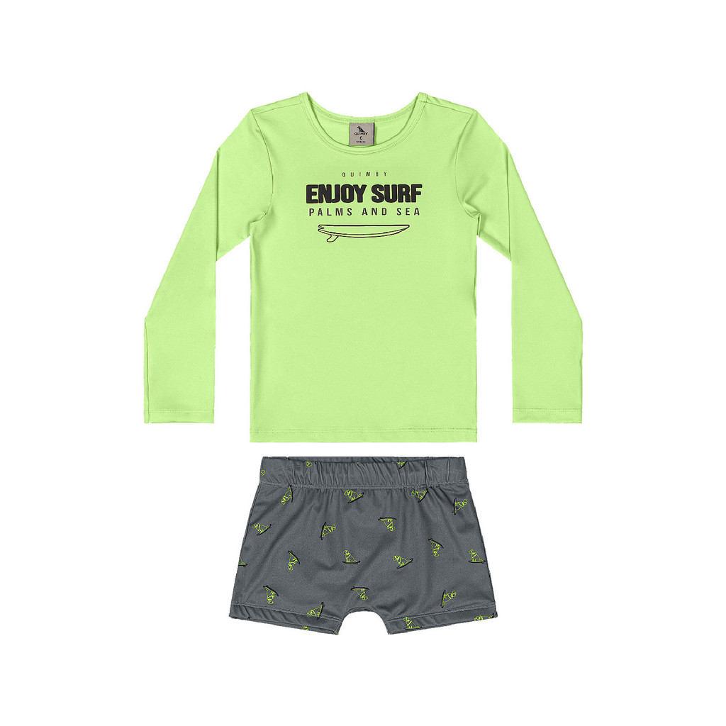 Conjunto Camiseta UV e Sunga Boxer Quimby Conjunto Camiseta UV e Sunga Boxer Quimby
