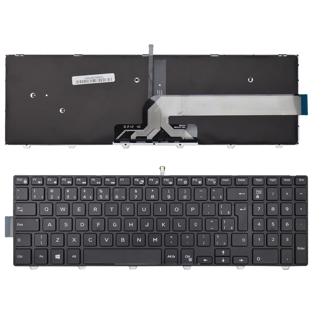 Teclado para Notebook Dell Inspiron 15-3543 Com Iluminação Teclado para Notebook Dell Inspiron 15-3543 Com Iluminação