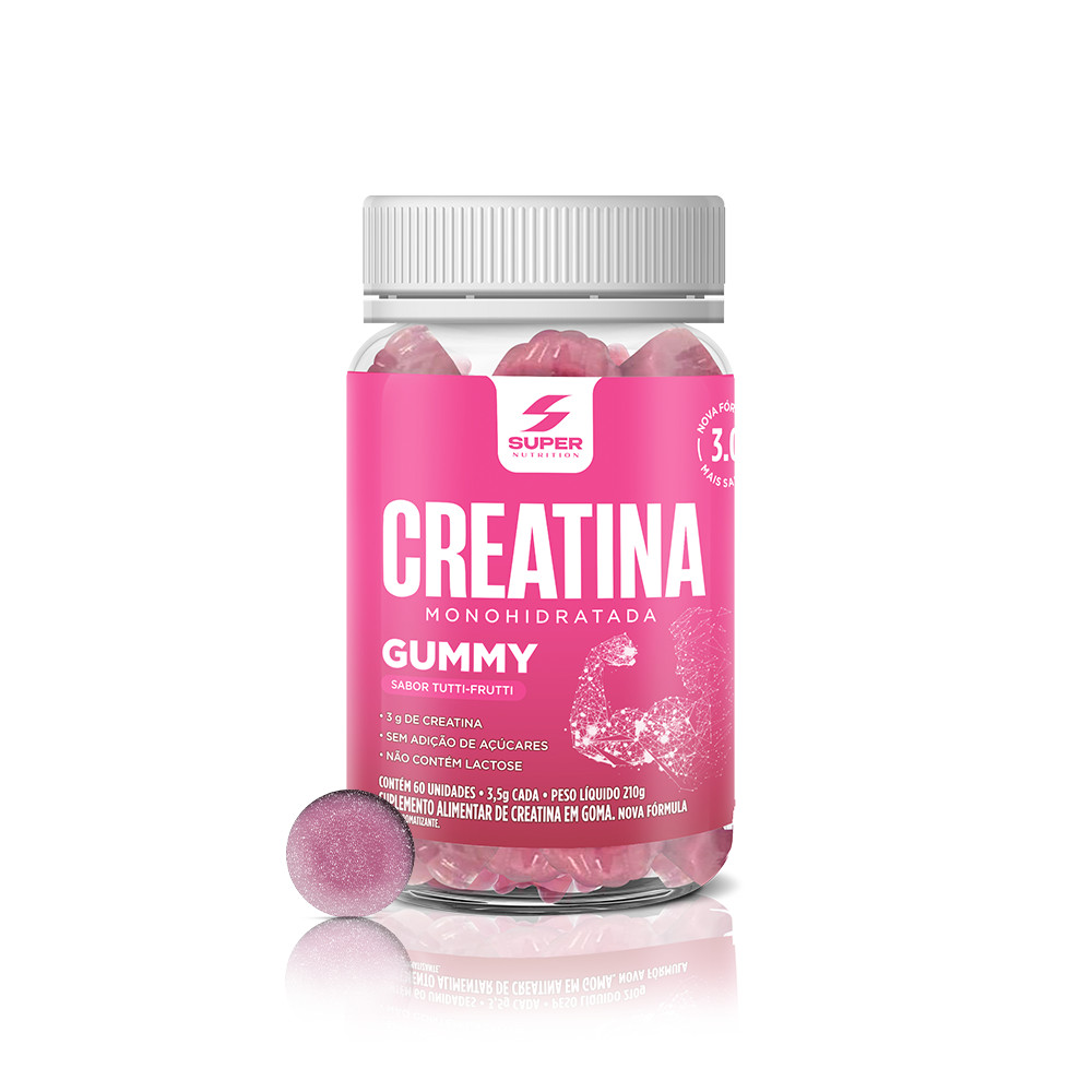Super Gummy Creatina Sabor Tutti-Frutti (60 gomas) Super Gummy Creatina Sabor Tutti-Frutti (60 gomas)