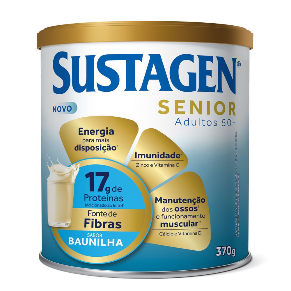 Complemento Alimentar Sustagen Senior Adultos 50+ Sabor Baunilha 370g Complemento Alimentar Sustagen Senior Adultos 50+ Sabor Baunilha 370g