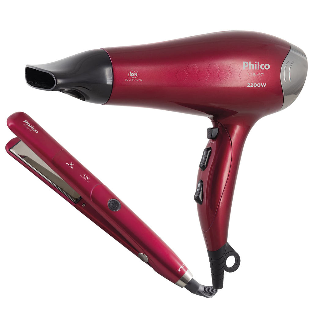 Kit Cuidados Pessoais Philco PKT3250 Cherry Tourmaline Íon Kit Cuidados Pessoais Philco PKT3250 Cherry Tourmaline Íon