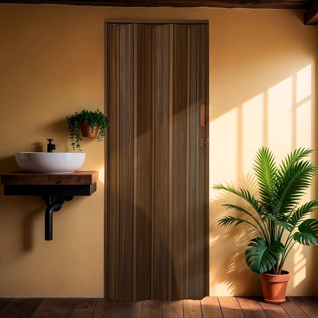 Kit com 2 Porta Sanfonada de Pvc 210x115cm Bariri Kit com 2 Porta Sanfonada de Pvc 210x115cm Bariri