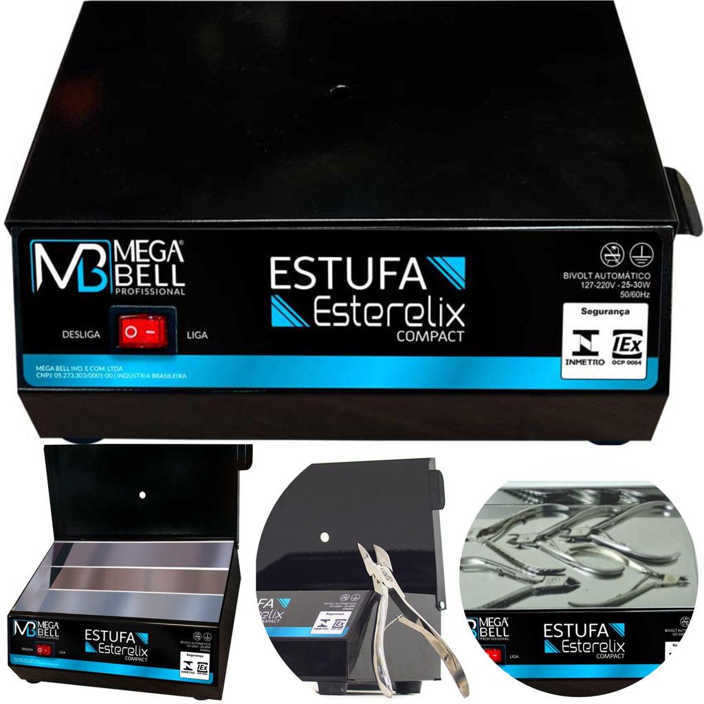 Estufa Manicure Forninho Esterilizador Alicate Mega Bell Estufa Manicure Forninho Esterilizador Alicate Mega Bell
