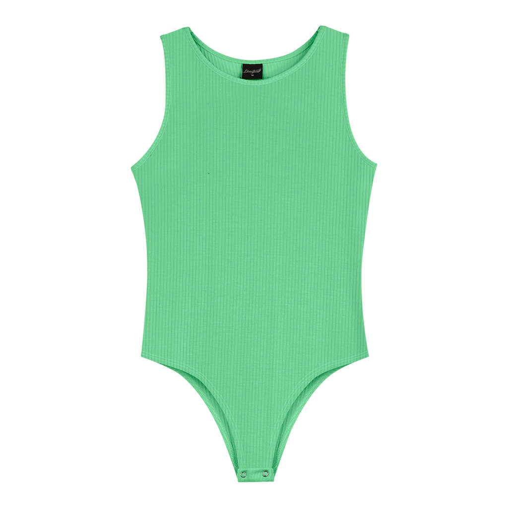 Body Juvenil Menina Canelado Beats Verde