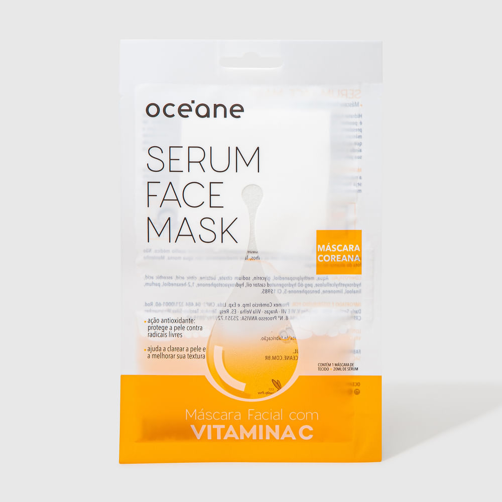 Máscara Facial com Vitamina C – Serum Face Mask 20ml Máscara Facial com Vitamina C – Serum Face Mask 20ml