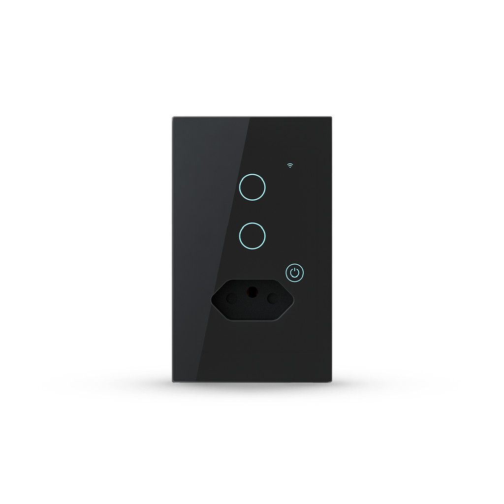 Interruptor com Tomada Smart Wifi 2.4GHz Alexa google 1 2 Botões 4×2 Bivolt Preto Branco Neo Avant Interruptor com Tomada Smart Wifi 2.4GHz Alexa google 1 2 Botões 4×2 Bivolt Preto Branco Neo Avant