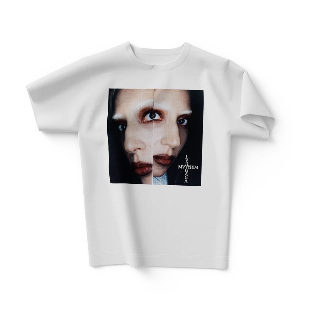Camiseta Lady Gaga – Mirrored Photo – Branca Camiseta Lady Gaga – Mirrored Photo – Branca