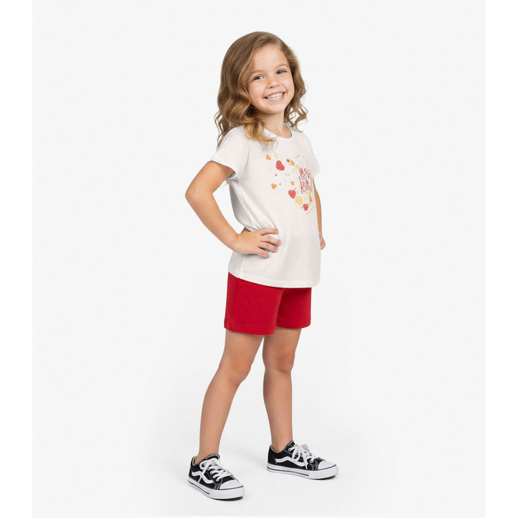 Conjunto Infantil Curto Verão Menina Select Bege Conjunto Infantil Curto Verão Menina Select Bege