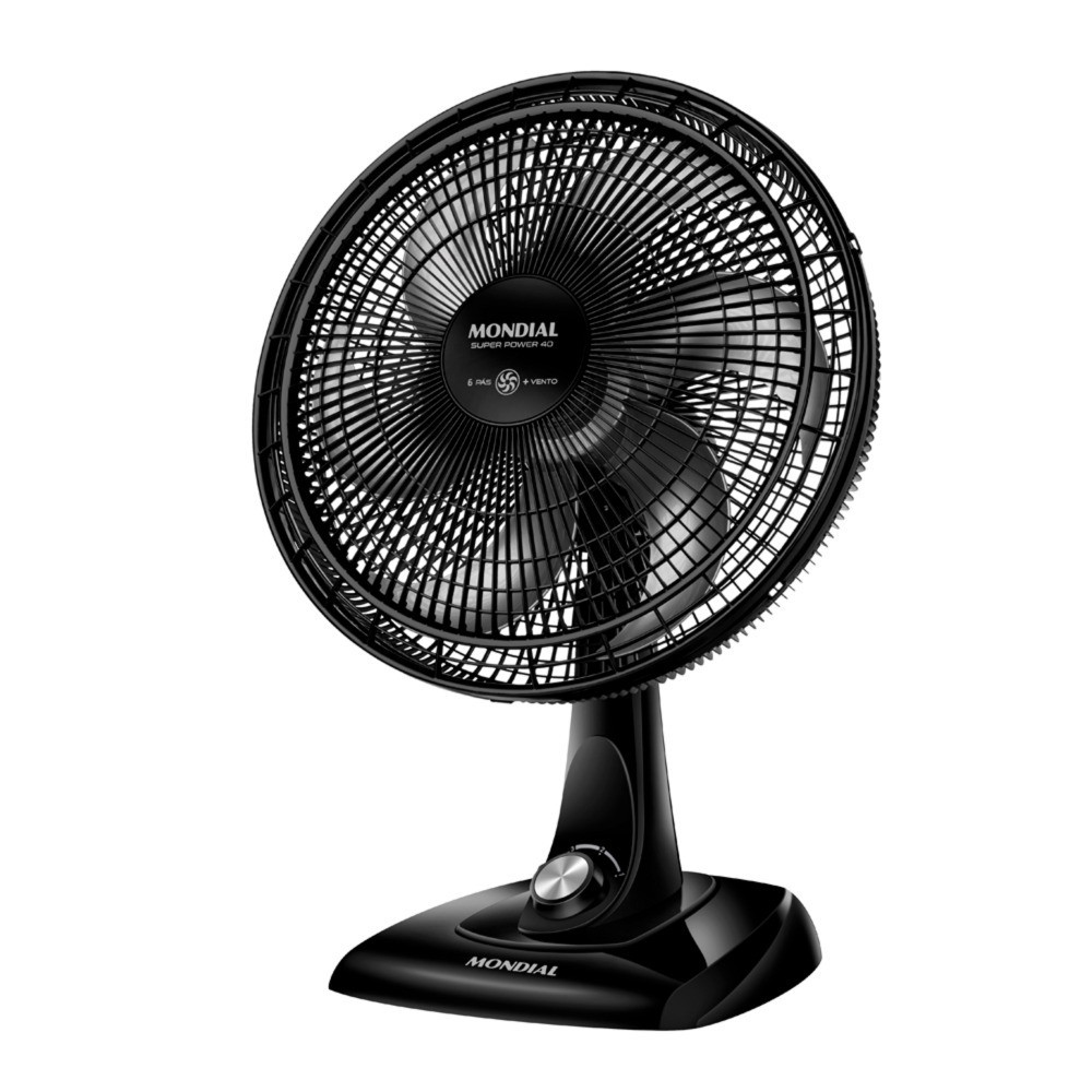 Ventilador de mesa 40 cm 6 pás com 3 velocidades Super Power – VSP-40-B Mondial Ventilador de mesa 40 cm 6 pás com 3 velocidades Super Power – VSP-40-B Mondial