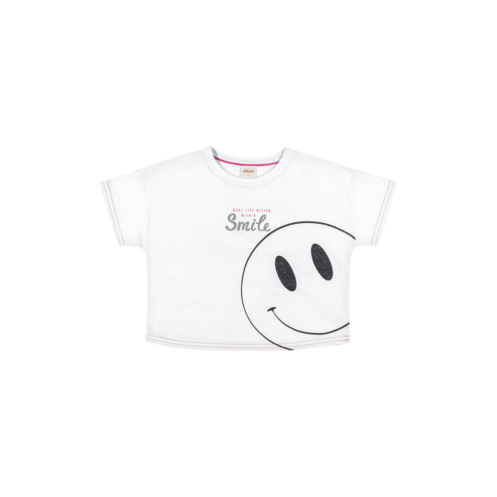 Blusa Infantil Menina Smile Elian Branca Blusa Infantil Menina Smile Elian Branca