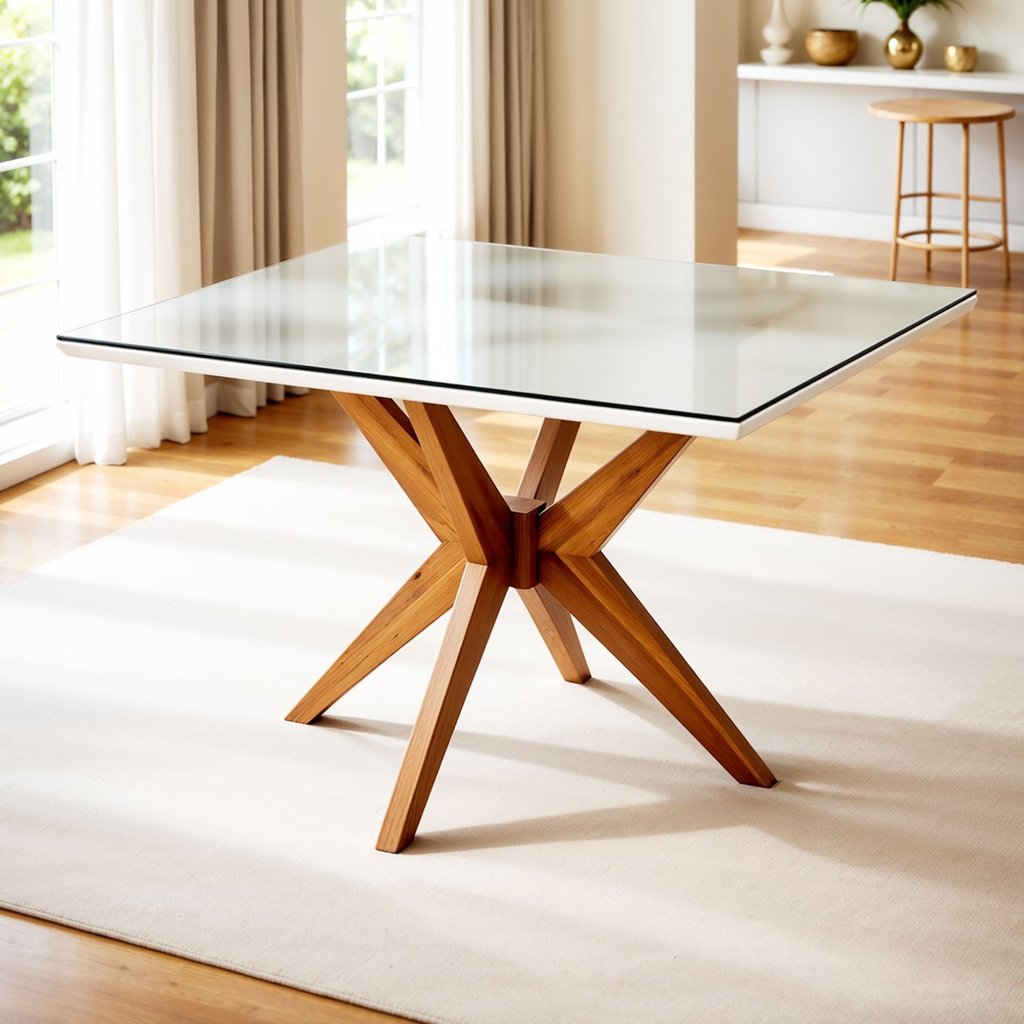 Mesa de Jantar para 4 Lugares 120x90cm Donna em Madeira Maciça Mesa de Jantar para 4 Lugares 120x90cm Donna em Madeira Maciça