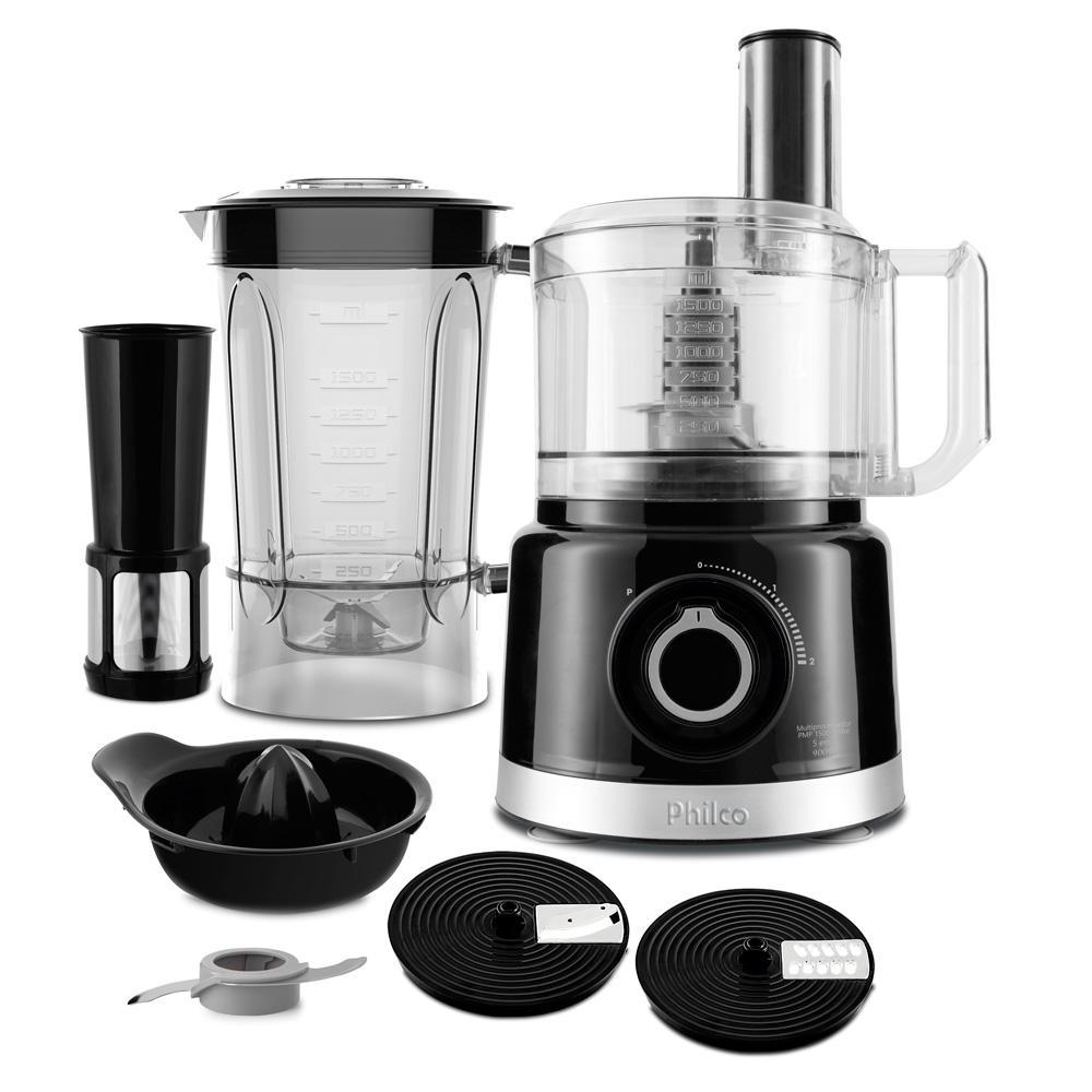 Multiprocessador com Liquificador e Espremedor Philco PMP1500P Turbo Preto 220V Multiprocessador com Liquificador e Espremedor Philco PMP1500P Turbo Preto 220V