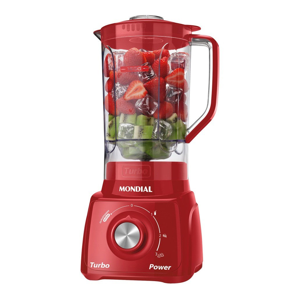 Liquidificador 3 velocidades 550W Power Turbo Power – L-99-FR – Mondial Liquidificador 3 velocidades 550W Power Turbo Power – L-99-FR – Mondial
