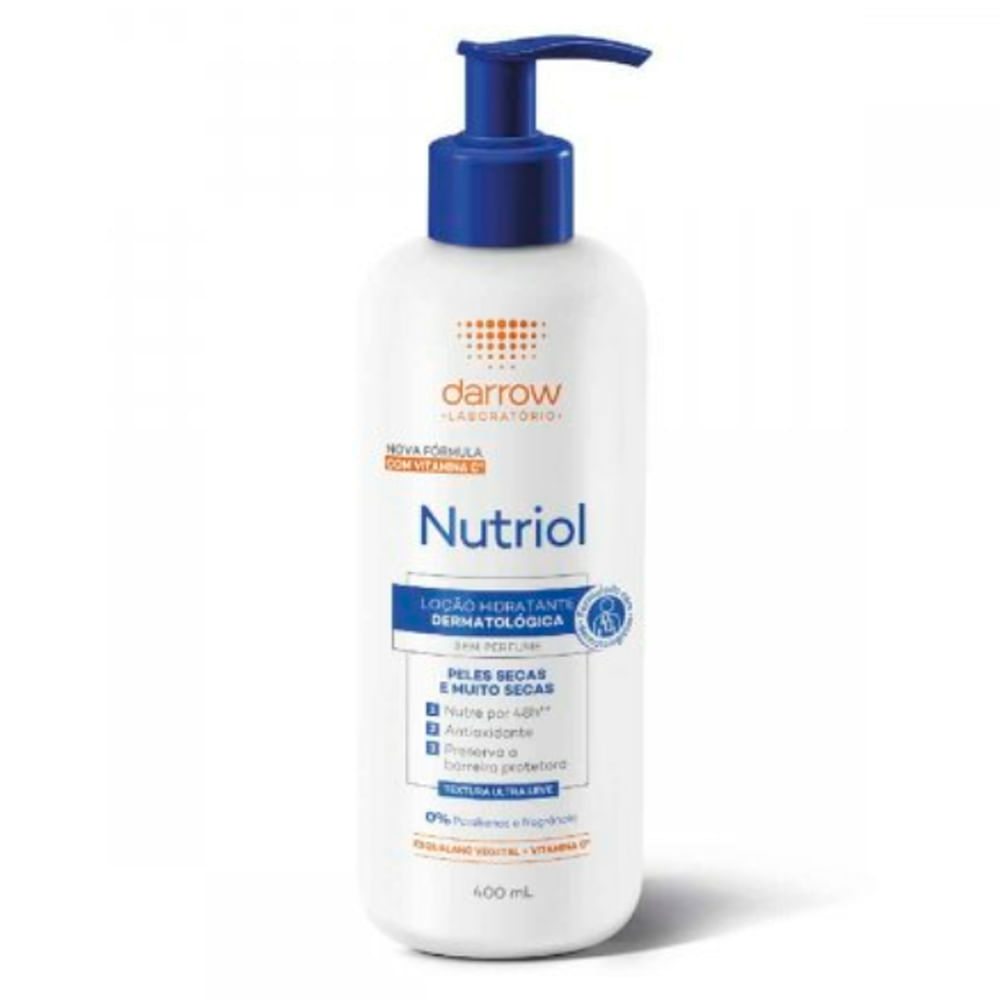 Nutriol Darrow Loção Hidratante com Vitamina C Peles Secas e Muito Secas Sem Perfume 400ml Nutriol Darrow Loção Hidratante com Vitamina C Peles Secas e Muito Secas Sem Perfume 400ml