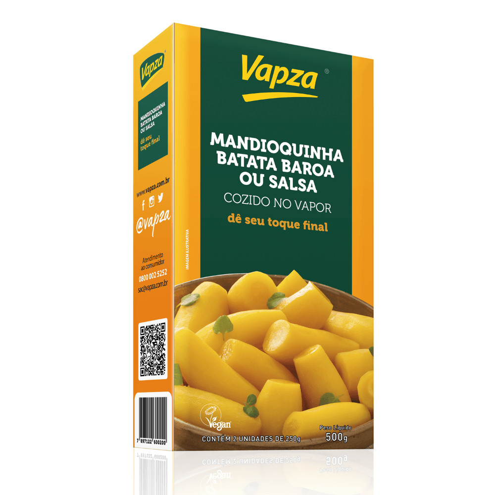 Mandioquinha Cozida no Vapor 500G Vapza Mandioquinha Cozida no Vapor 500G Vapza