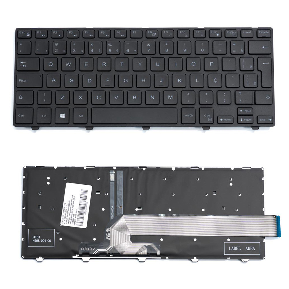 Teclado para Notebook Dell Part Number NSK-LQ0BC Com Iluminação Teclado para Notebook Dell Part Number NSK-LQ0BC Com Iluminação