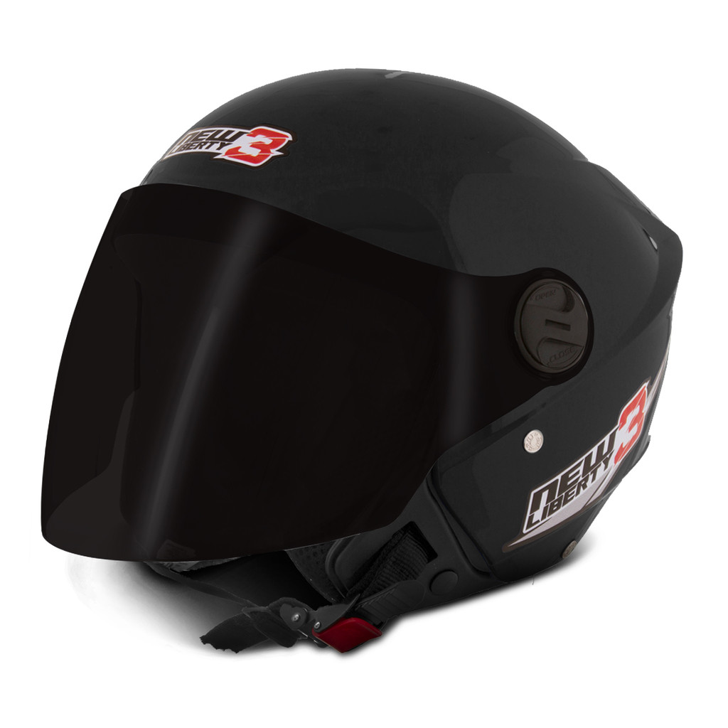 Capacete Moto New Liberty Tree Com Viseira Fumê Aberto Preto Brilhante ou Preto Fosco Pro Tork Tamanhos 56 58 60 Capacete Moto New Liberty Tree Com Viseira Fumê Aberto Preto Brilhante ou Preto Fosco Pro Tork Tamanhos 56 58 60