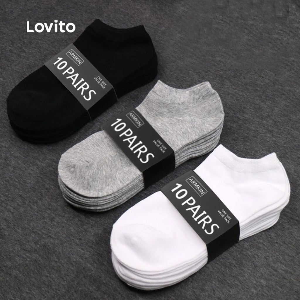 Lovito Meias Antialérgicas Respiráveis Elásticas em 4 Direções Pacote com 5 Pares de Meias femininas LCS25A49 Lovito Meias Antialérgicas Respiráveis Elásticas em 4 Direções Pacote com 5 Pares de Meias femininas LCS25A49