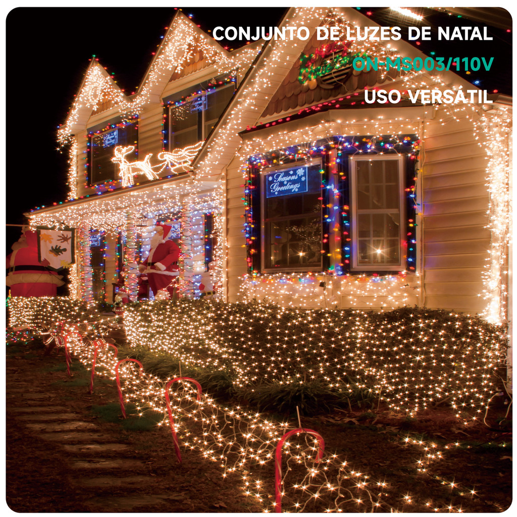 Pisca Pisca 9 Metros Decoração de Natal Festa 100 LEDs 8 funções 110V 220V Onistek ON-MS003 Pisca Pisca 9 Metros Decoração de Natal Festa 100 LEDs 8 funções 110V 220V Onistek ON-MS003