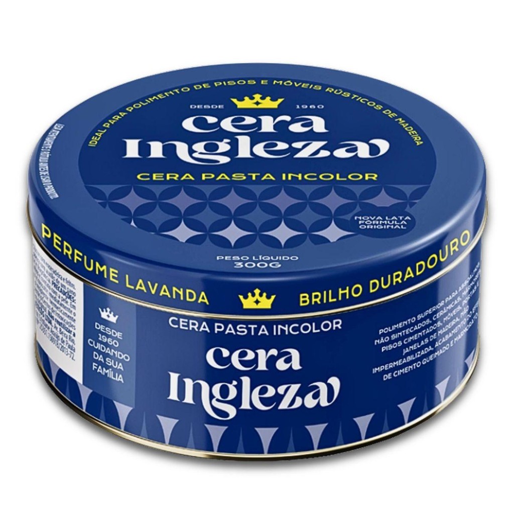 Cera Pasta 300G Ingleza Incolor Brilho Aplicável Em Madeira Cera Pasta 300G Ingleza Incolor Brilho Aplicável Em Madeira