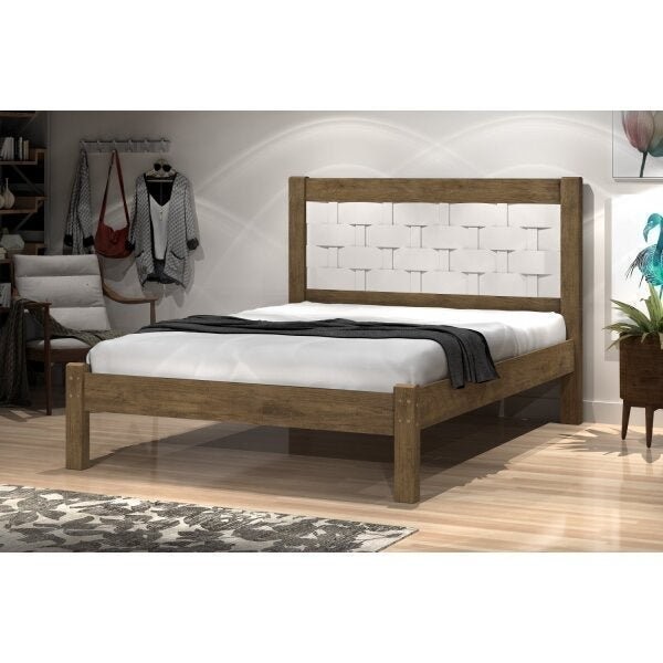 Cama Casal Flex Color Laila Jequitiba/Off White Cama Casal Flex Color Laila Jequitiba/Off White