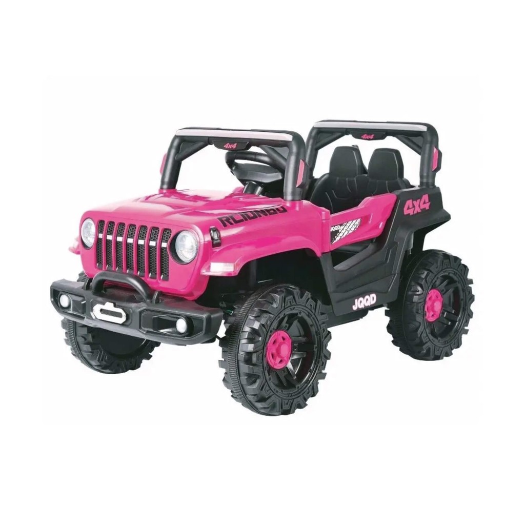 Carrinho Elétrico Jipe Off Road Rosa 12V com Controle Remoto Zippy Toys – 10542 Carrinho Elétrico Jipe Off Road Rosa 12V com Controle Remoto Zippy Toys – 10542