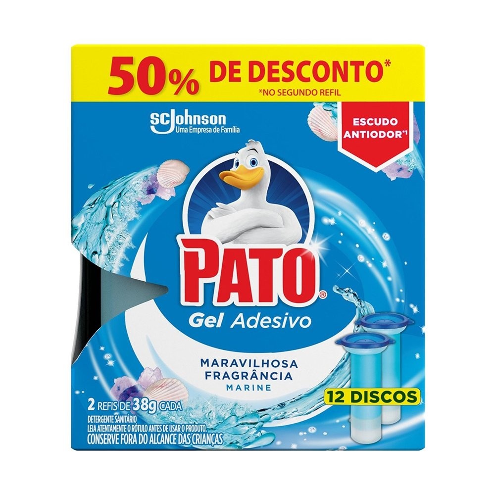 Gel Adesivo Sanitário Pato Marine Refil – 2 Embalagens com 6 Discos Gel Adesivo Sanitário Pato Marine Refil – 2 Embalagens com 6 Discos