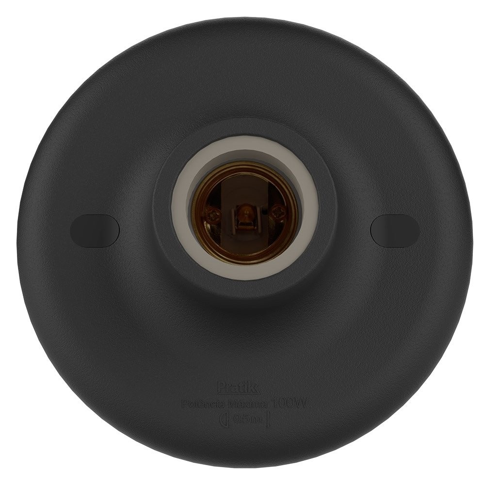 Plafon Pratik Soquete de Porcelana Preto Plafon Pratik Soquete de Porcelana Preto