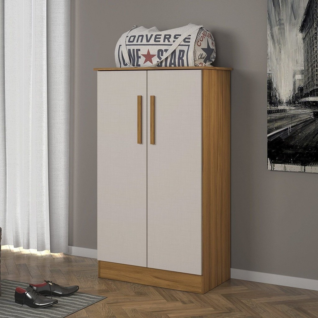 Sapateira 2 Portas 109,8cm X 63cm Alaska Freijó/Off White
