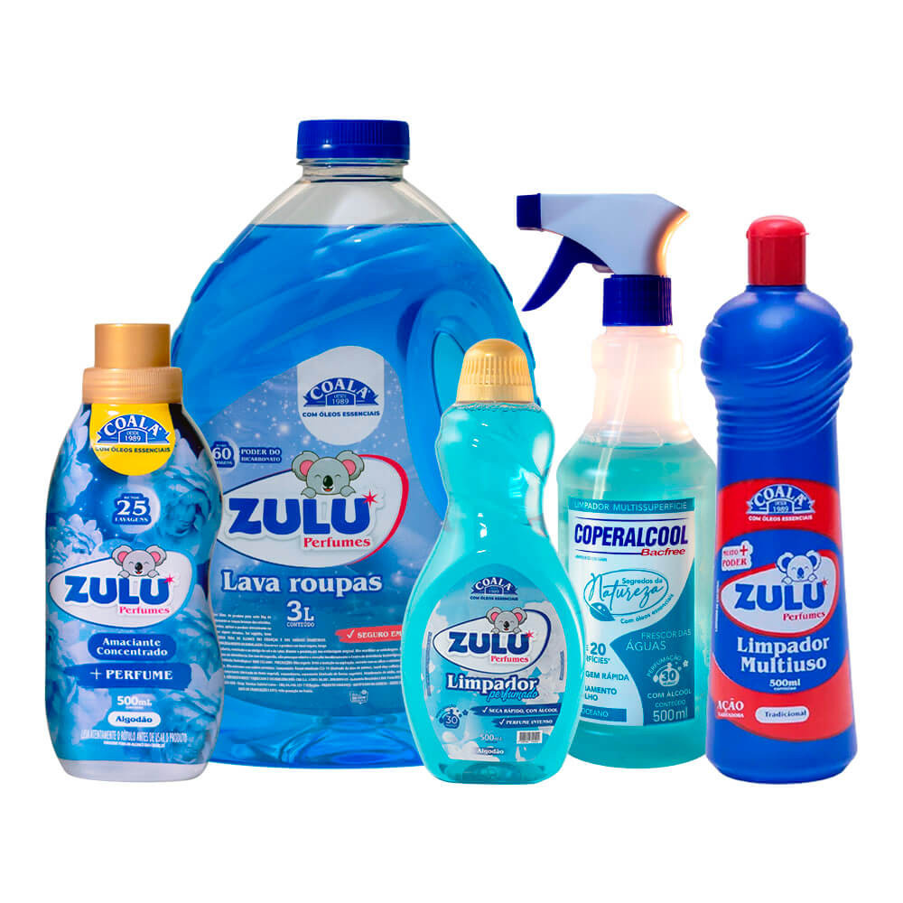 Kit Zulu Perfumes Frescor e Cuidado Kit Zulu Perfumes Frescor e Cuidado