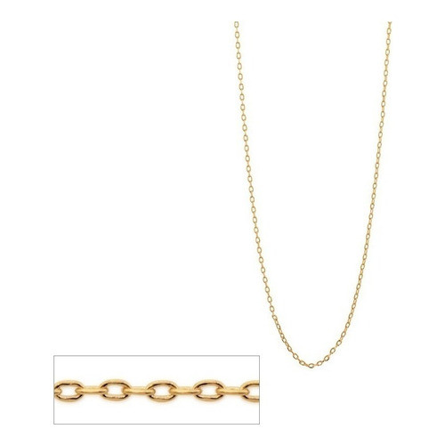 Cordão Rommanel Original Fio Cadeado Banhado A Ouro 50cm 531639 Cor Dourado Cordão Rommanel Original Fio Cadeado Banhado A Ouro 50cm 531639 Cor Dourado