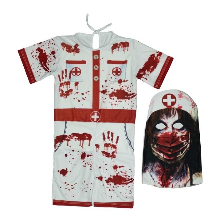 Fantasia Zumbi Infantil Enfermeira de Halloween Feminina Fantasia Zumbi Infantil Enfermeira de Halloween Feminina