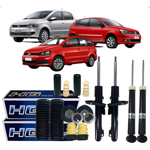 Kit 4 Amortecedor Batente Coxim Polo Fox Spacefox Nakata Kit 4 Amortecedor Batente Coxim Polo Fox Spacefox Nakata
