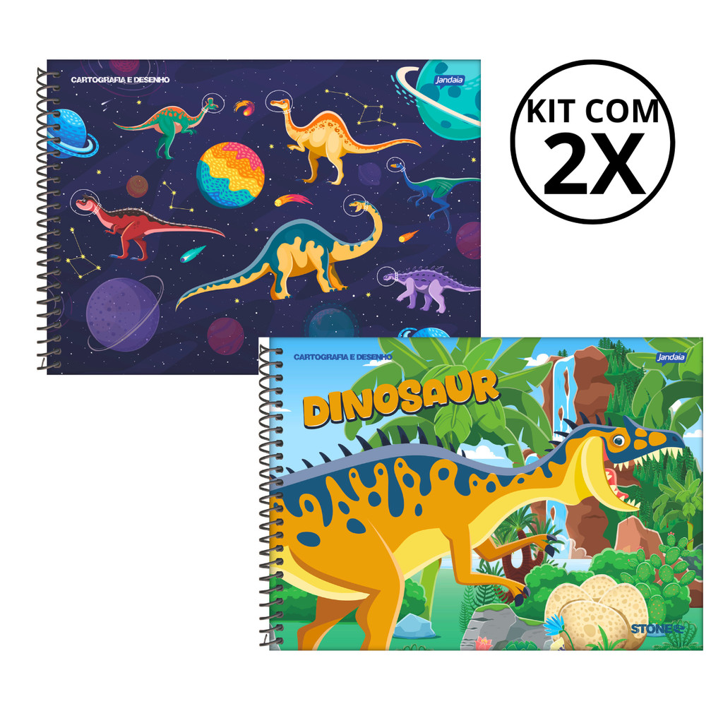 Kit com 2 Cadernos De Desenho 80 Folhas Stone – JANDAIA Kit com 2 Cadernos De Desenho 80 Folhas Stone – JANDAIA
