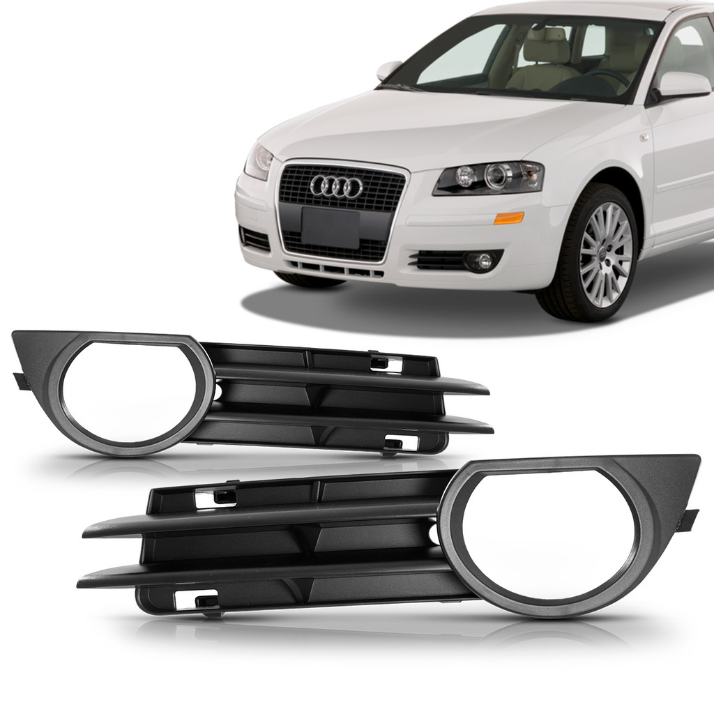 Grade Moldura Milha Audi A3 Sportback 2007 2008 Com Furo Grade Moldura Milha Audi A3 Sportback 2007 2008 Com Furo
