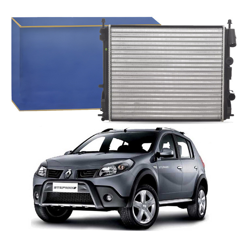 Radiador Agua Renault Sandero Stepway 1.6 Manual 2007 A 2014 Radiador Agua Renault Sandero Stepway 1.6 Manual 2007 A 2014