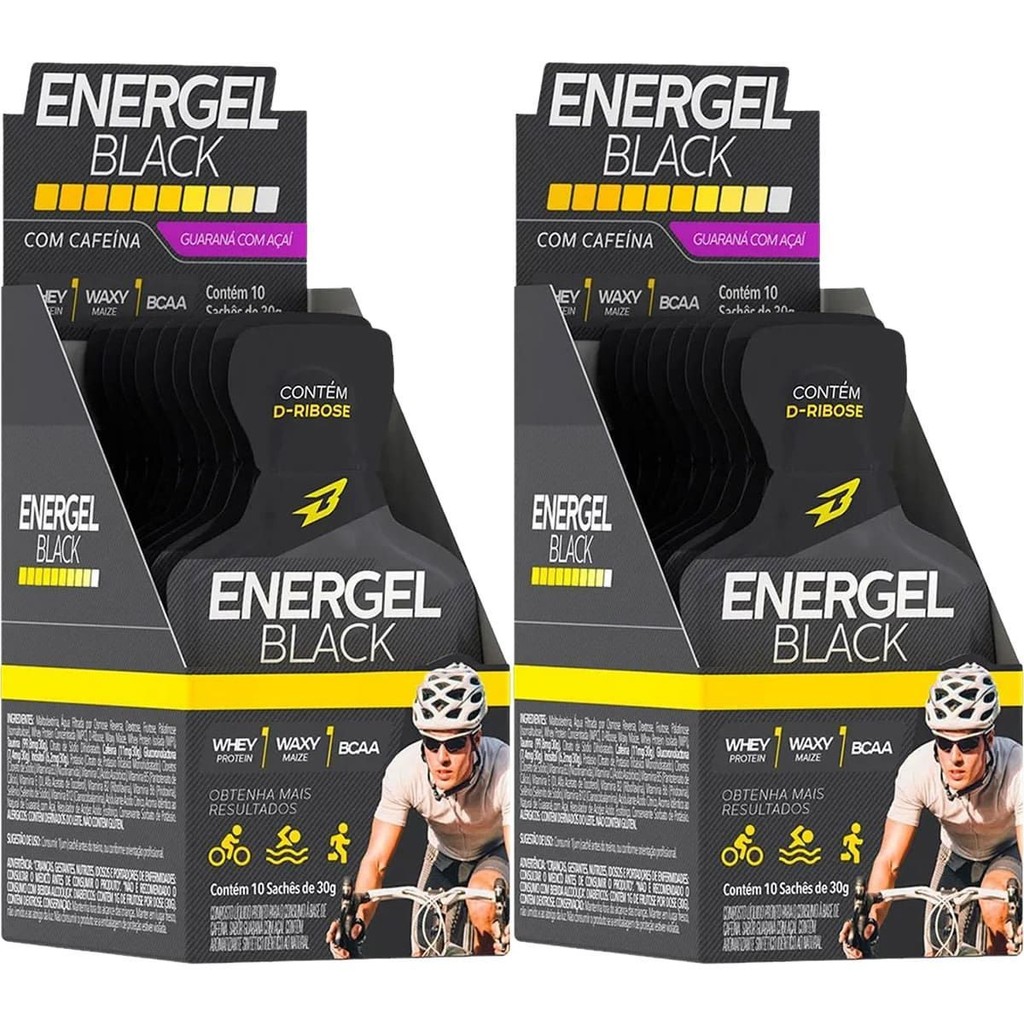Kit 2X Energel Black – 10 Sachês Guaraná c/ açaí – BodyAction Kit 2X Energel Black – 10 Sachês Guaraná c/ açaí – BodyAction