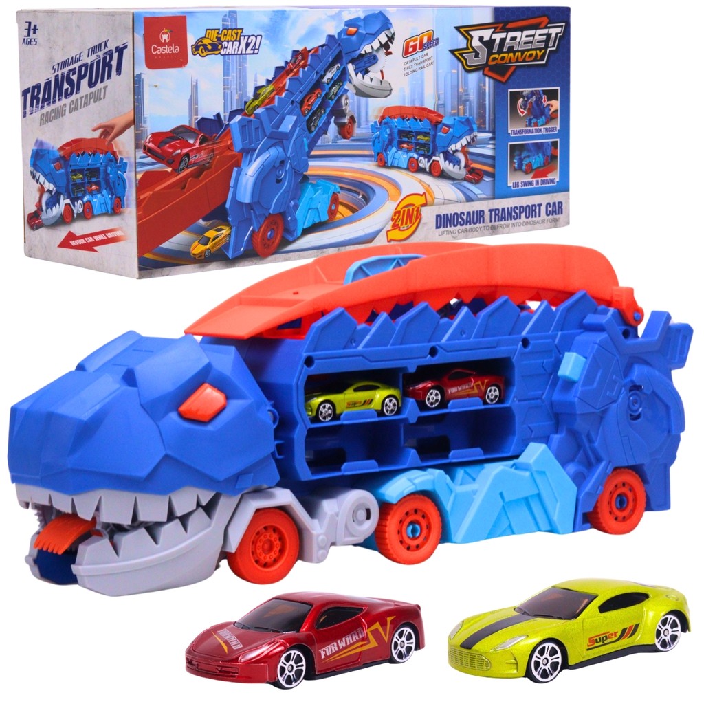 Brinquedo Caminhão Pista Dinossauro 2em1 Devorador de Carrinhos – Castela Brinquedo Caminhão Pista Dinossauro 2em1 Devorador de Carrinhos – Castela